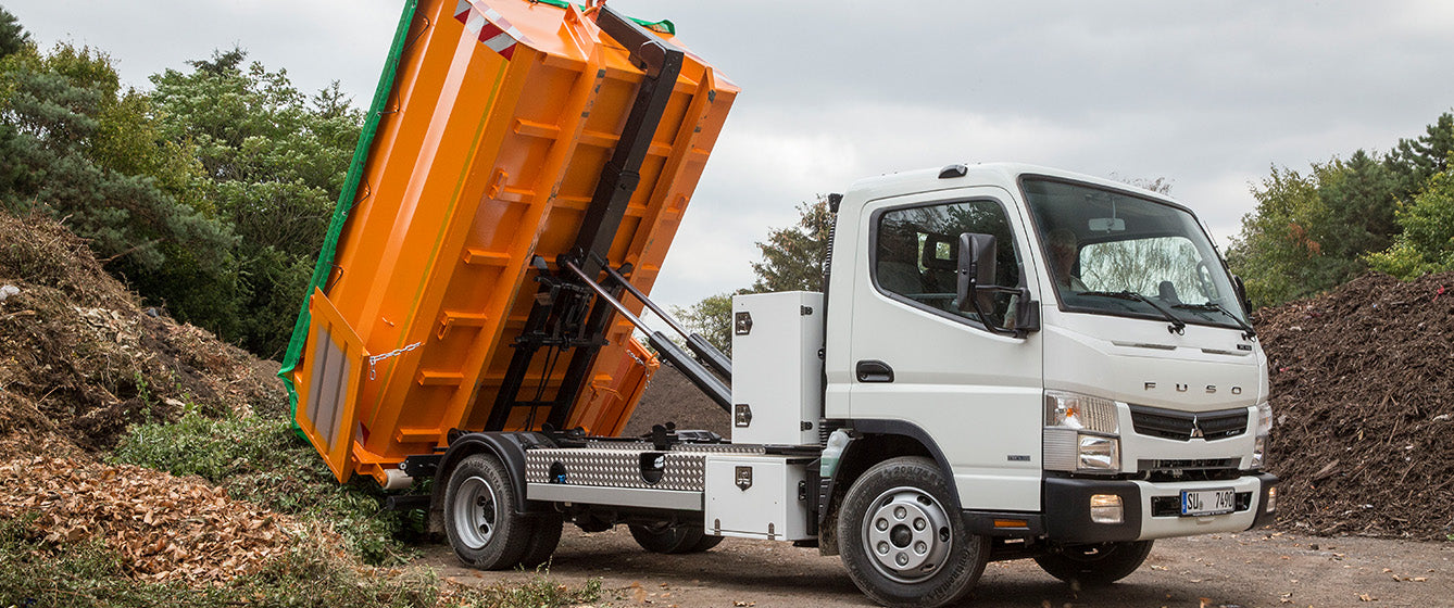 UNSINN Abrollkipper beim Grünabfall kippen
