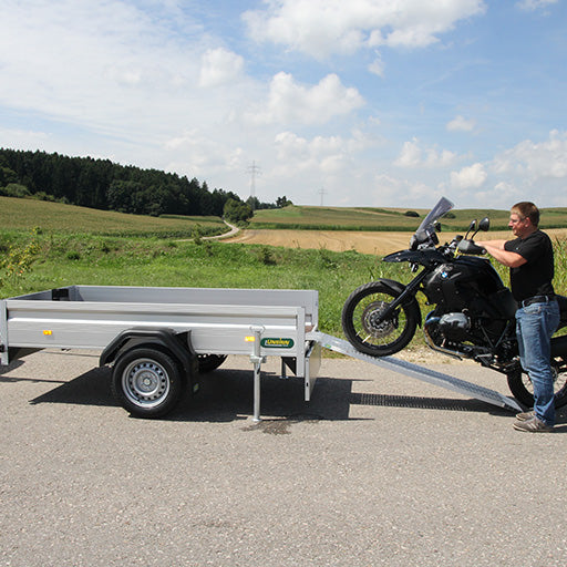 UNSINN Tieflader mit Auffahrrampe für Motorrad